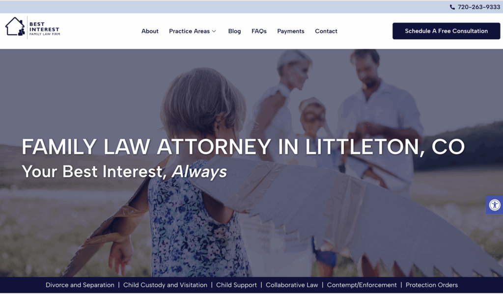 website for new law firm
